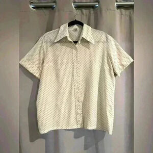 Women’s Miss K Polka Dot Button Down Top